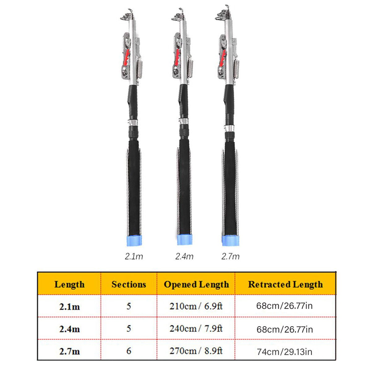 Self-Ejecting Automatic Fishing Rod Telescopic Carbon Fiber