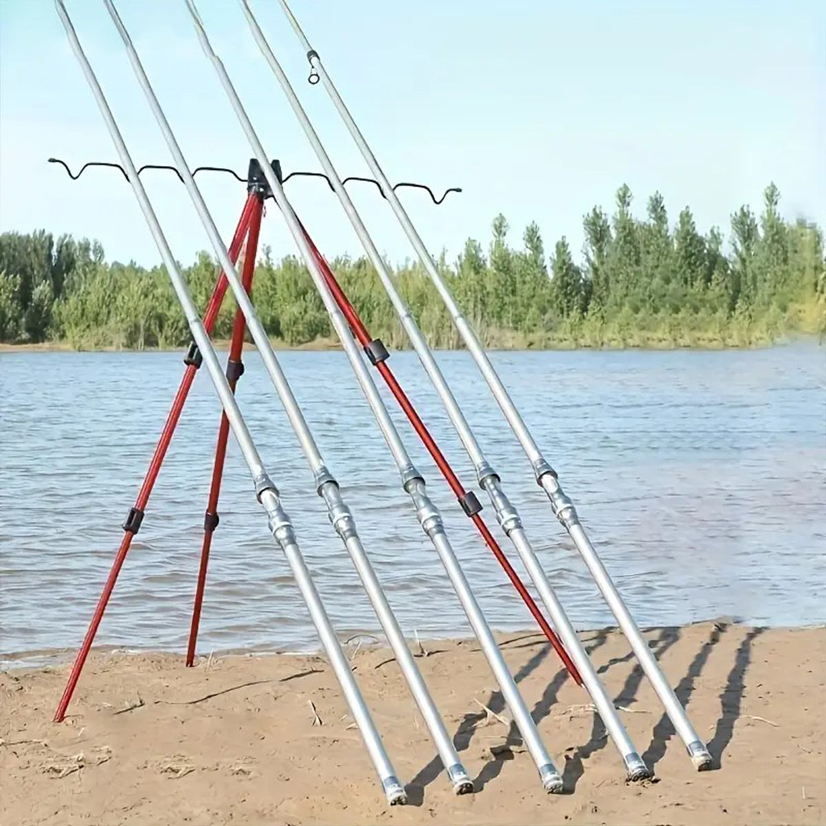 Telescopic Fishing Rod Holder Adjustable Aluminium Alloy Stand
