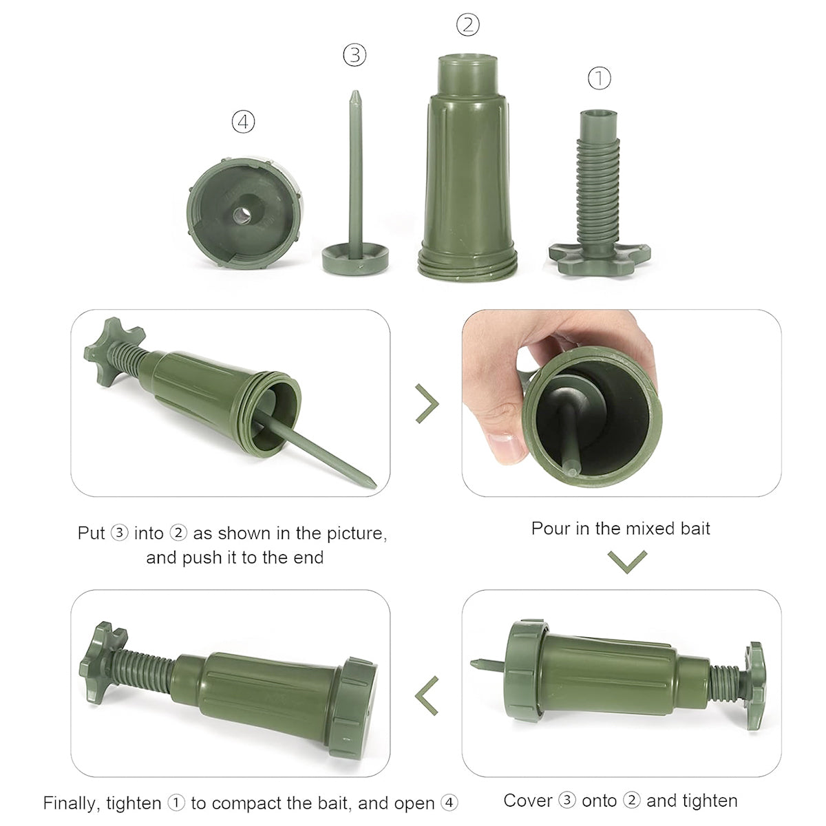 Compact Fishing Bait Press Mould Tool for Efficient Bait Packing