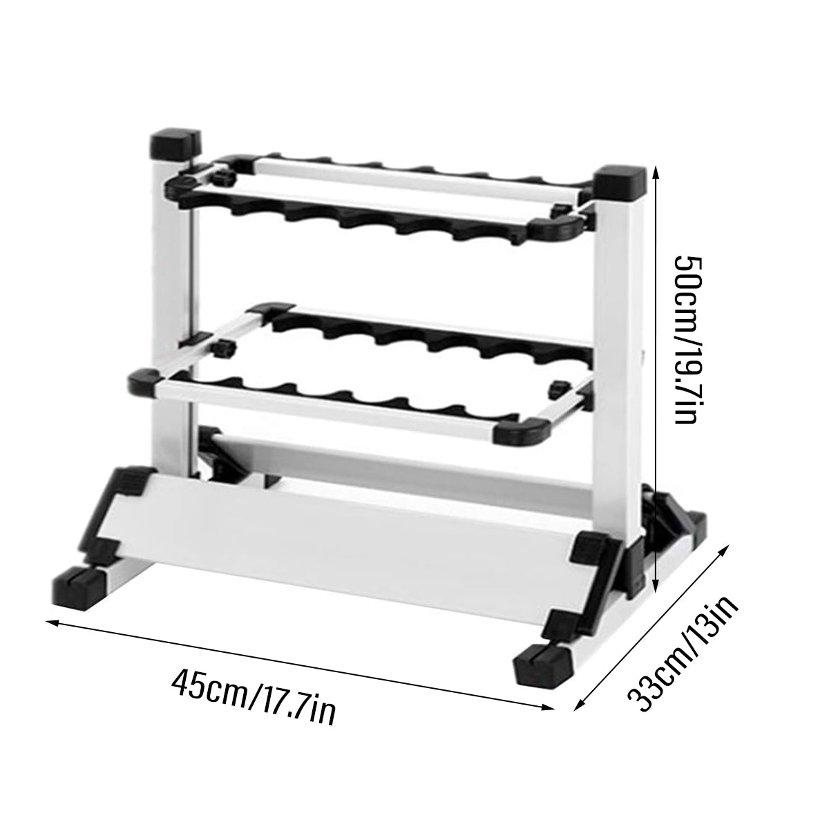 Aluminium Fishing Rod Rack for 12 or 24 Rods Foldable Storage Stand