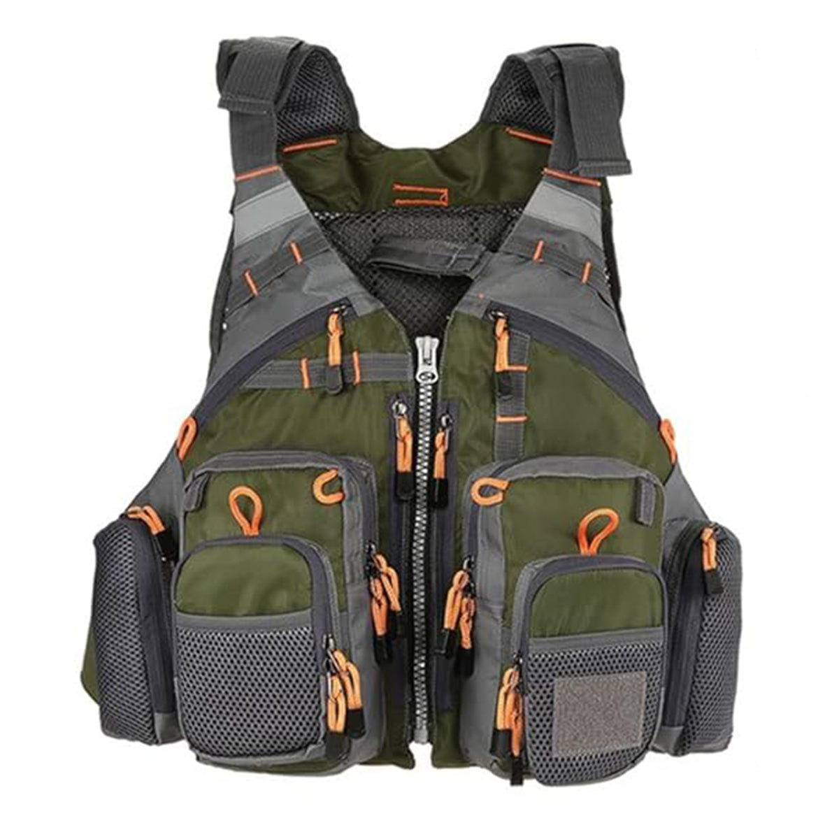 Multi-Pocket Fishing Vest Breathable Mesh Adjustable Outdoor Gear