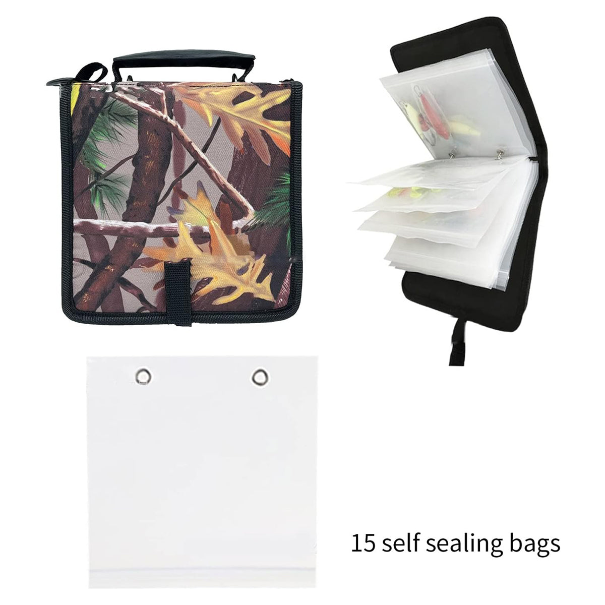 Waterproof Fishing Tackle Storage Bag with 15 Pockets