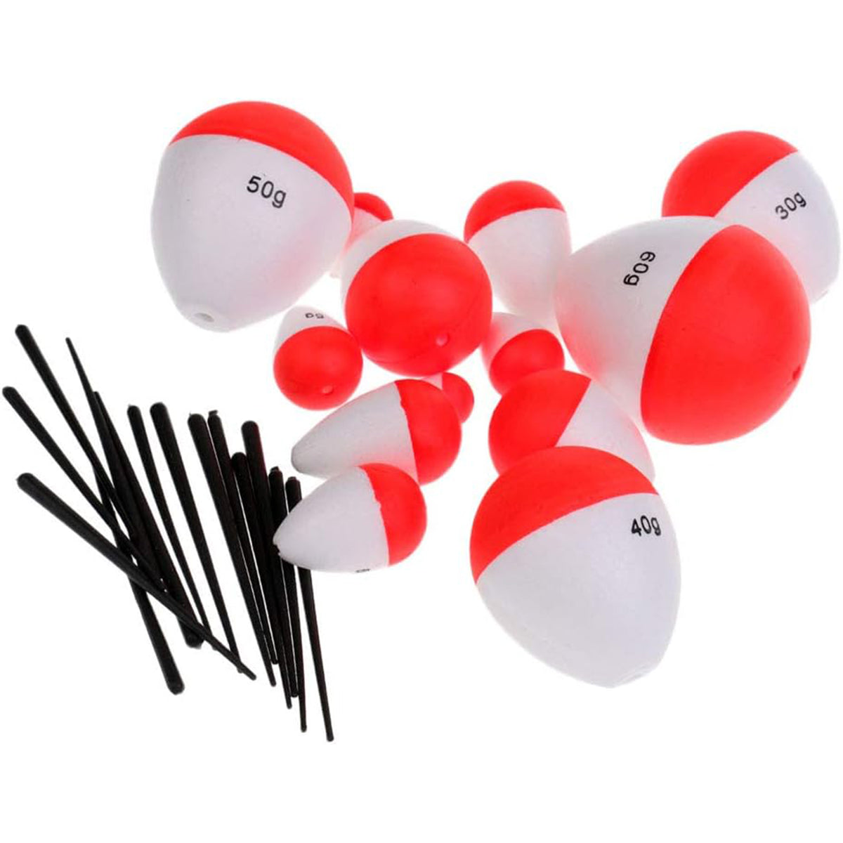 Fishing Floats Set 14PCS Lightweight EVA Bite Indicators
