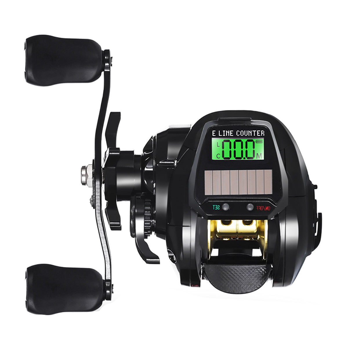 Digital Fishing Reel Solar LCD Display High-Speed 7.2:1 Baitcasting Reel