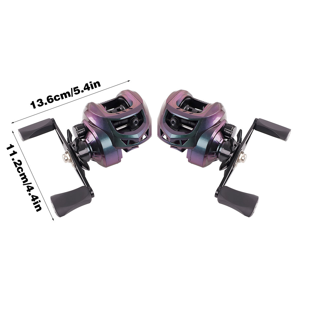 Metal Fishing Reel High-Speed Gear 7.2:1 with Force Alarm