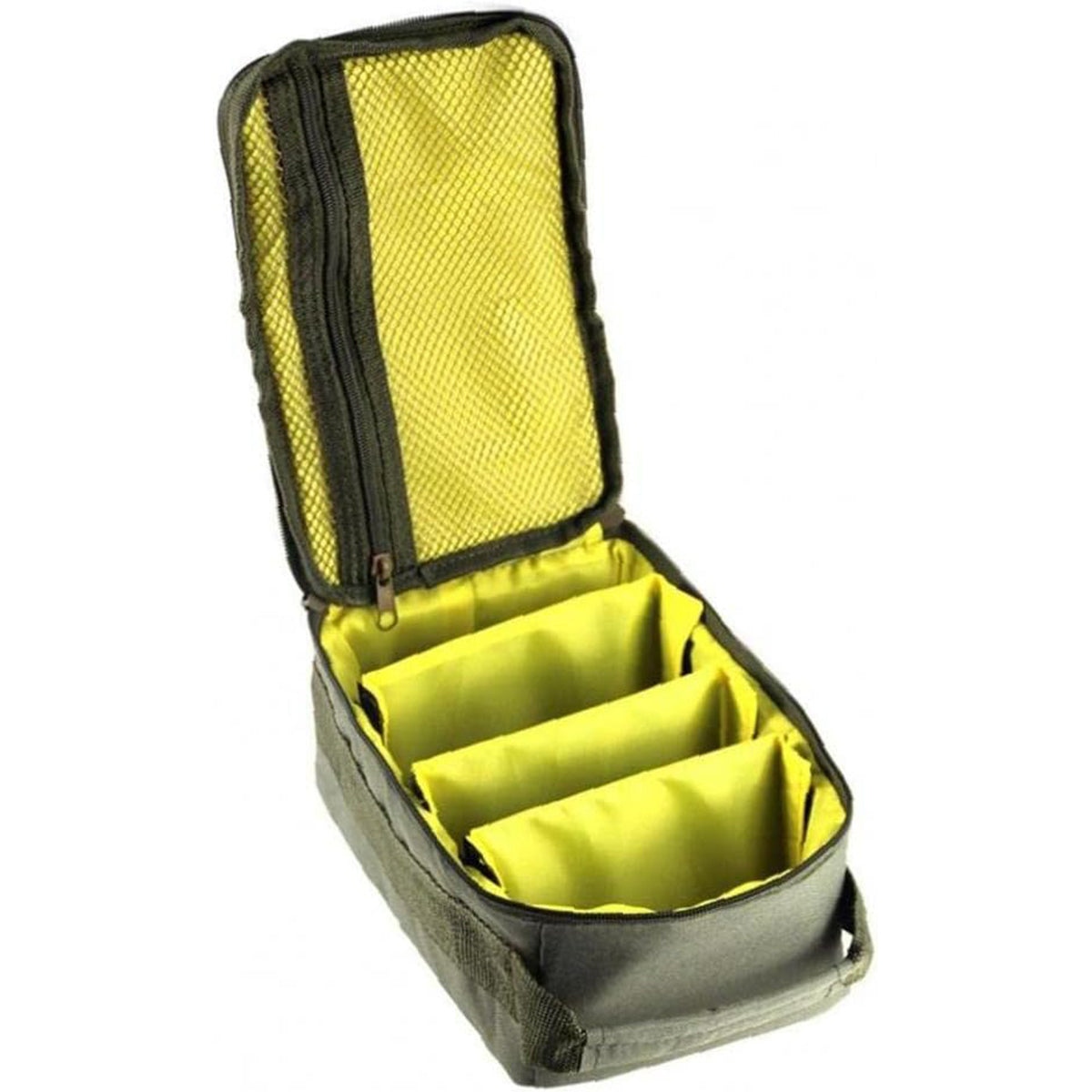 Compact Fishing Gear Storage Bag with Dividers and Carry Handle