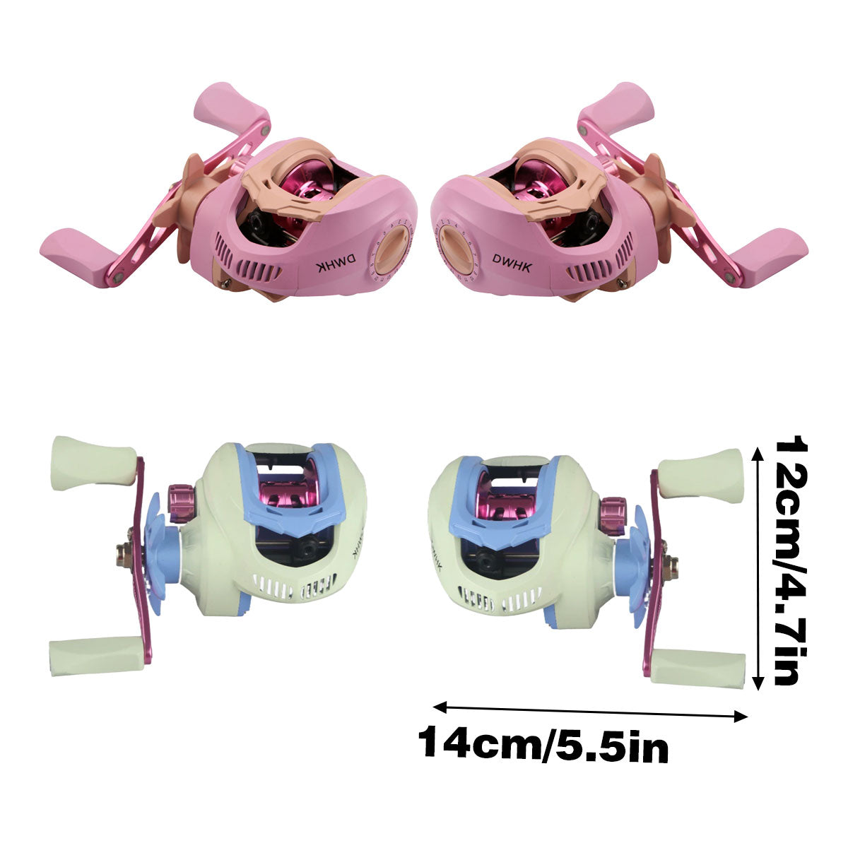 Baitcasting Drop Wheel Reel Macaron Style Left Right Hand Fishing