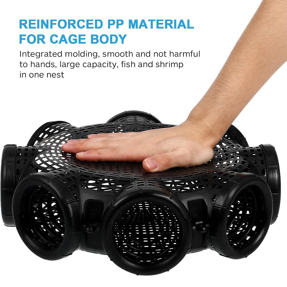 Eight-Hole Fishing Cage Trap for Eels Lobsters and Small Fish