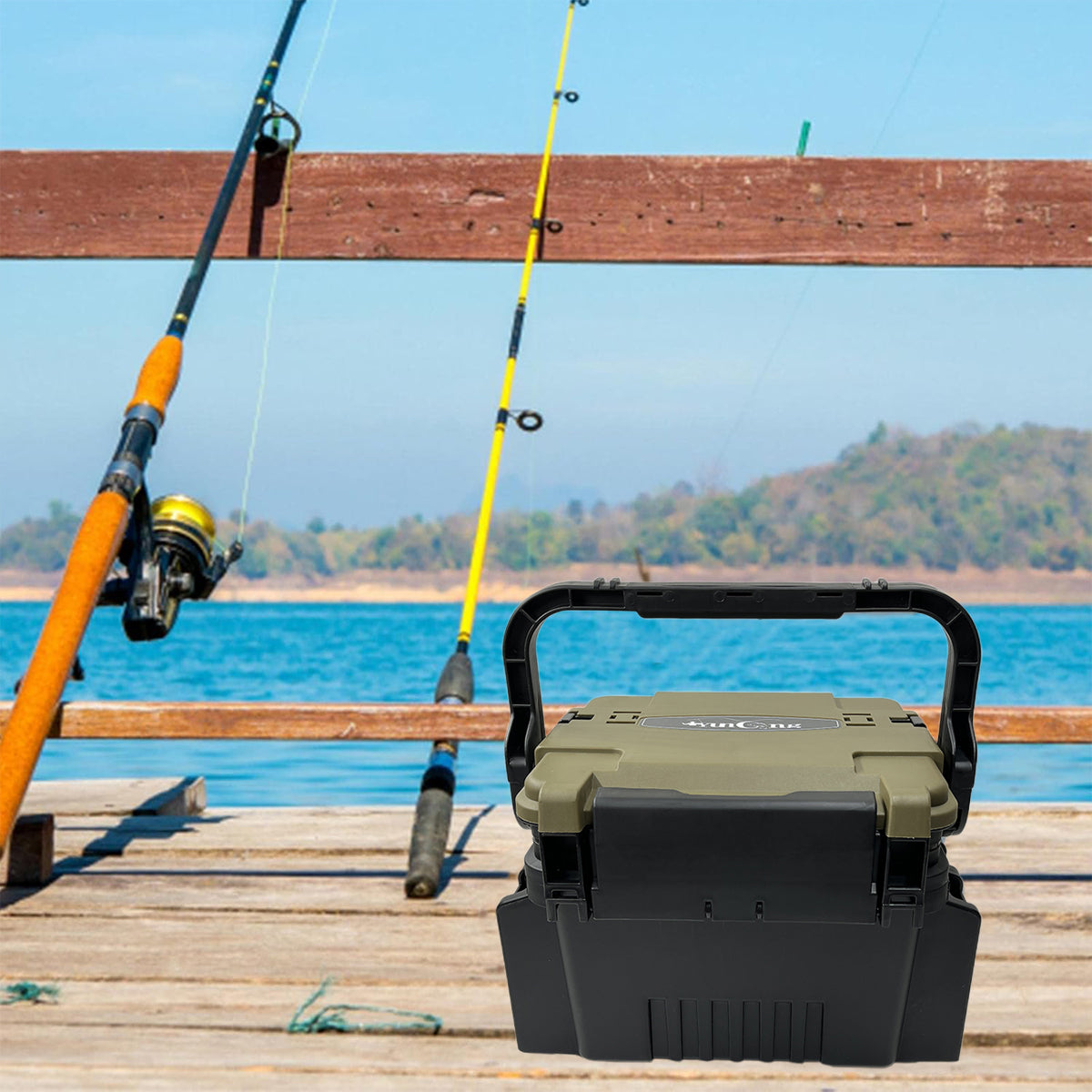 Fishing Rod Holder For Fishing Box ABS Plastic Adjustable