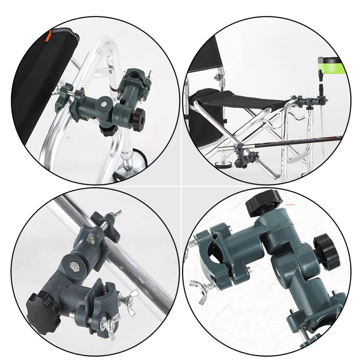 Adjustable Fishing Bracket with Umbrella Stand and 360° Rotation