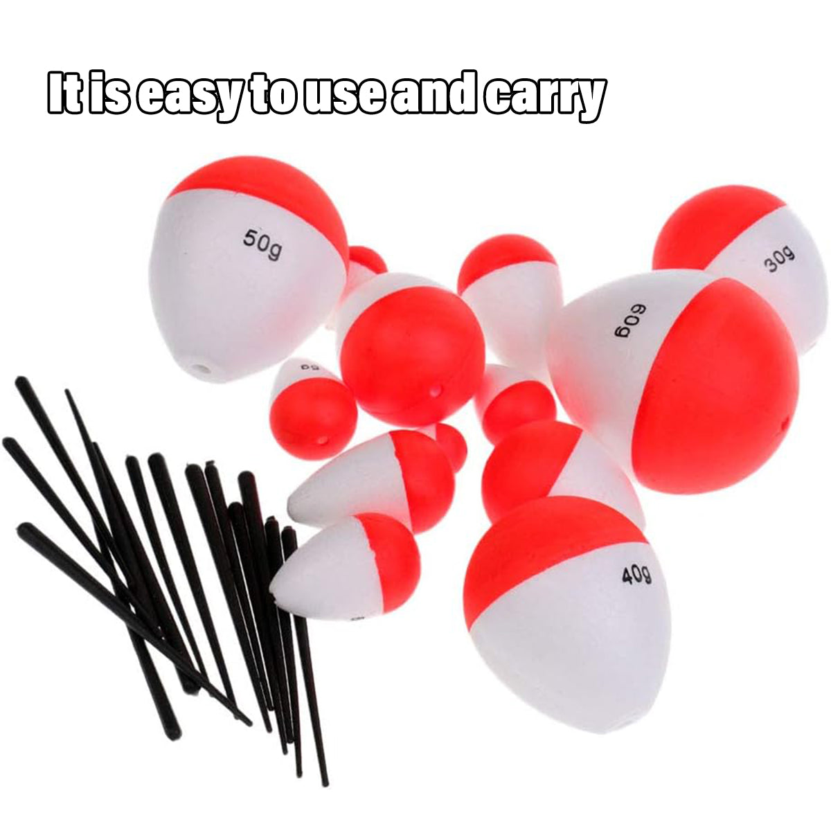 Fishing Floats Set 14PCS Lightweight EVA Bite Indicators