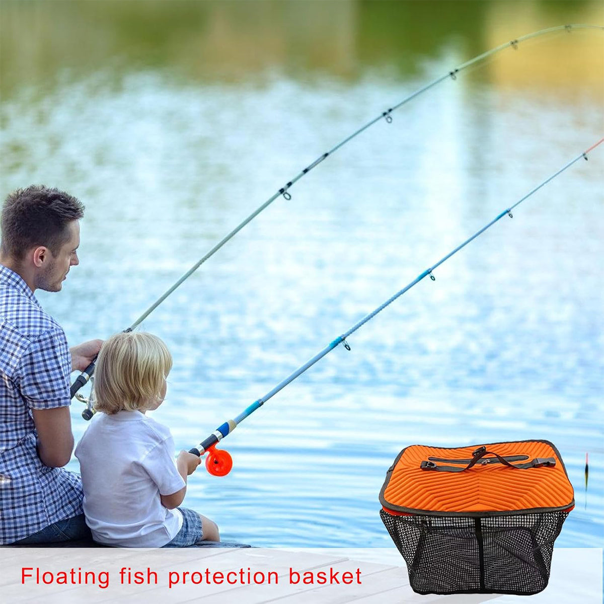 Floating Fish Protector Bag with Mesh Ventilation and Large Capacity