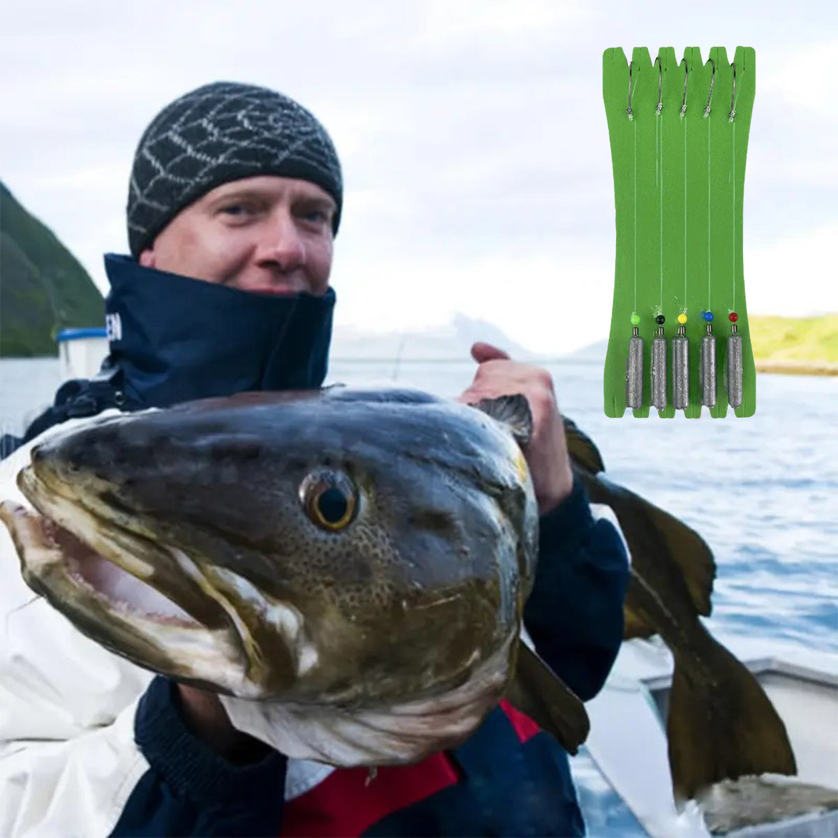 Drop Shot Fishing Rig Fluorocarbon Line with Swivel & Sinker