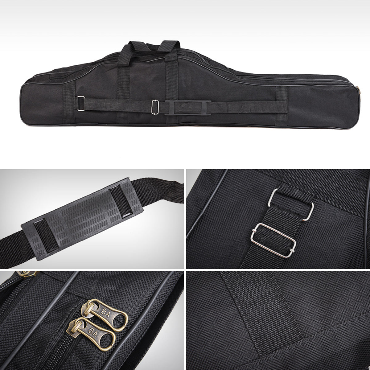 150cm Portable Foldable Fishing Rod Carrier Fish Pole Tools Storage Bag Case