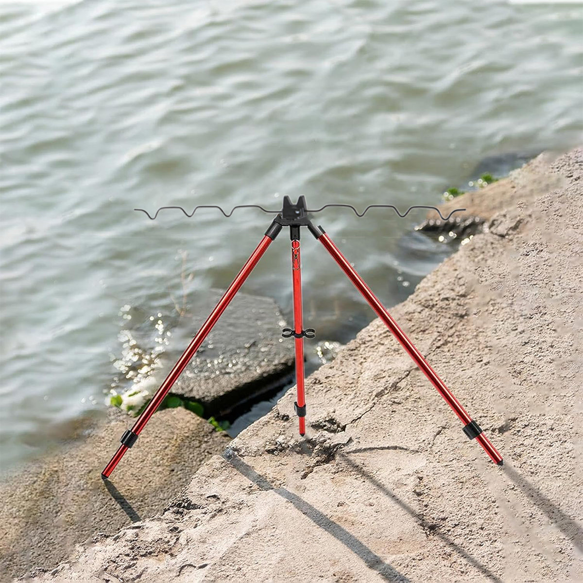 Telescopic Fishing Rod Holder Adjustable Aluminium Alloy Stand