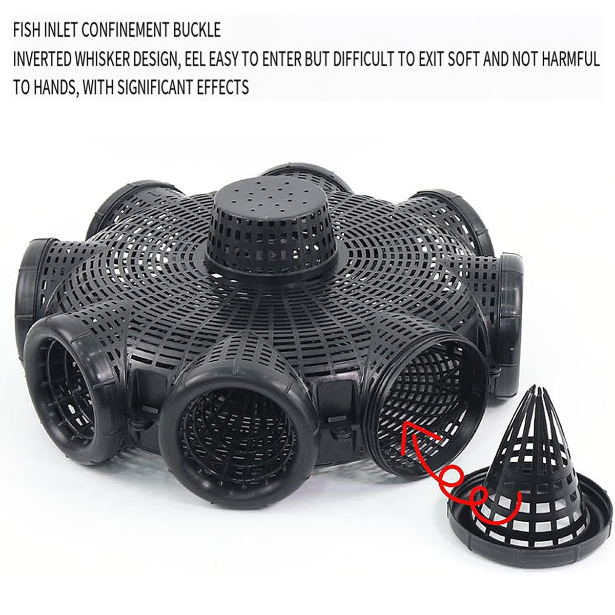Eight-Hole Fishing Cage Trap for Eels Lobsters and Small Fish