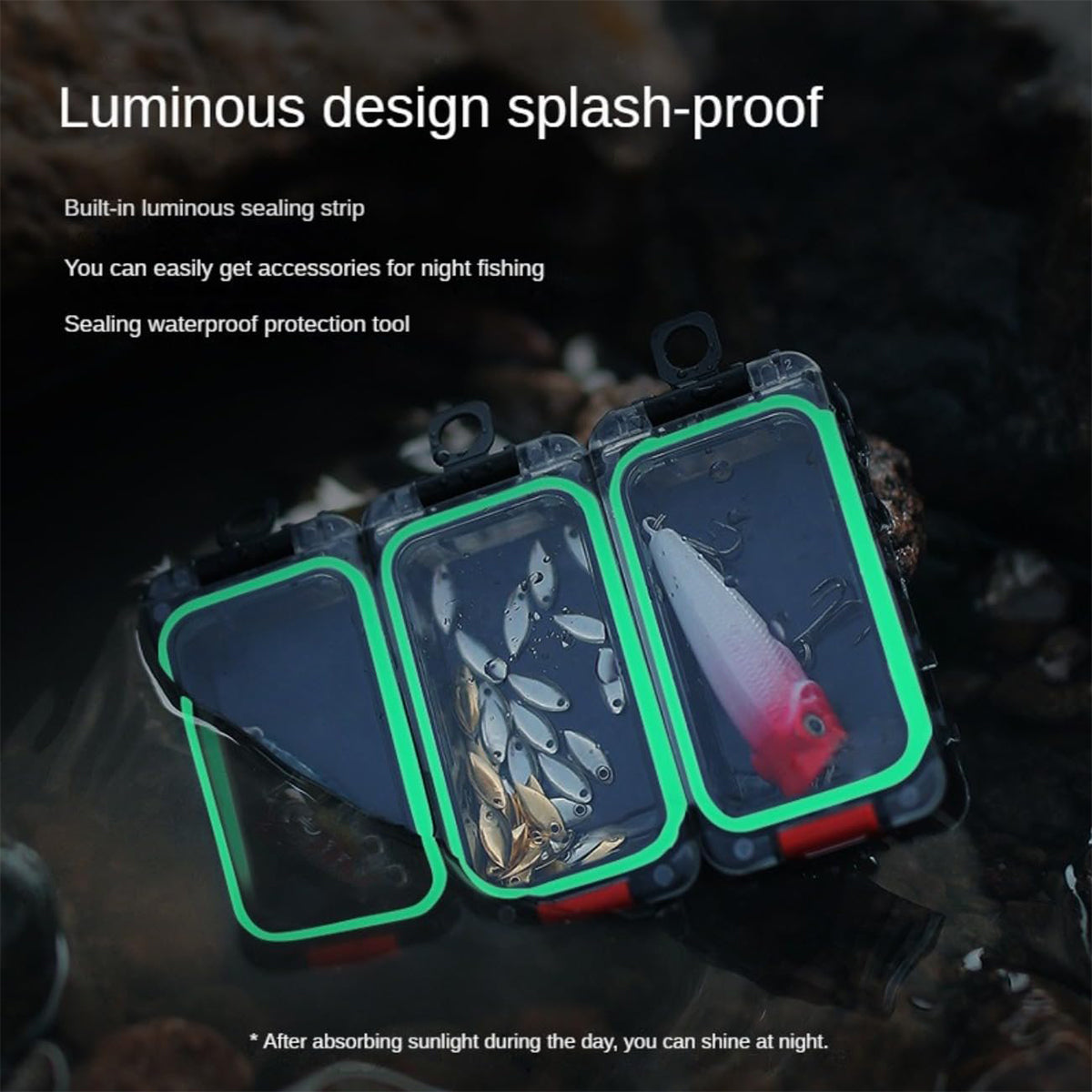 Waterproof Fishing Hook Storage Box with 12 Compartments