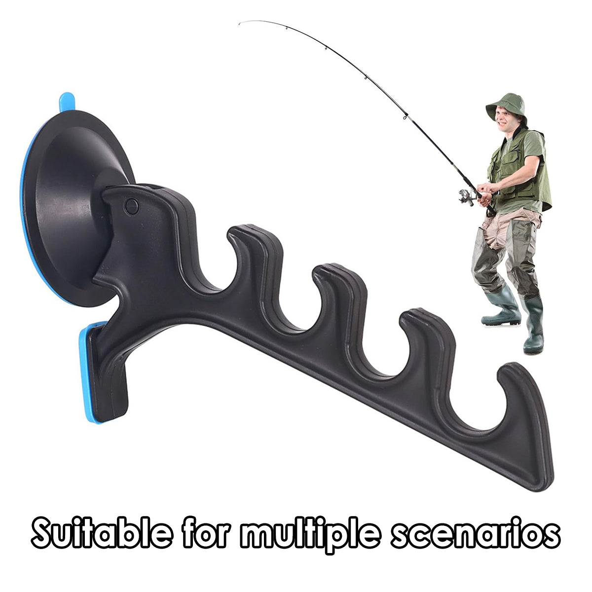 Fishing Rod Display Rack – Multi-Slot Suction Cup Holder
