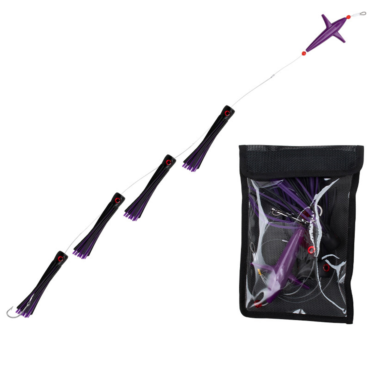 Sea Bait Propeller Lure – 3D Eyes UV Glow Deep Sea Fishing