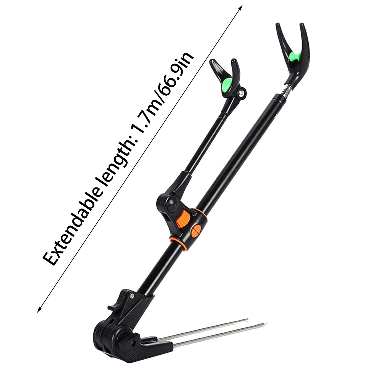 Adjustable Telescopic Fishing Rod Holder with 90° Rotating Head