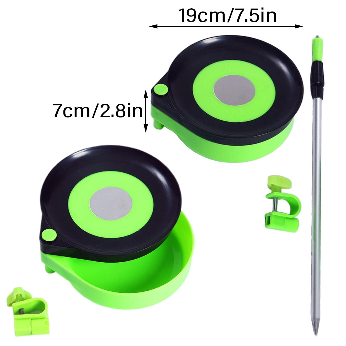 Magnetic Bait Tray With Rotating Lid And Mounting Options