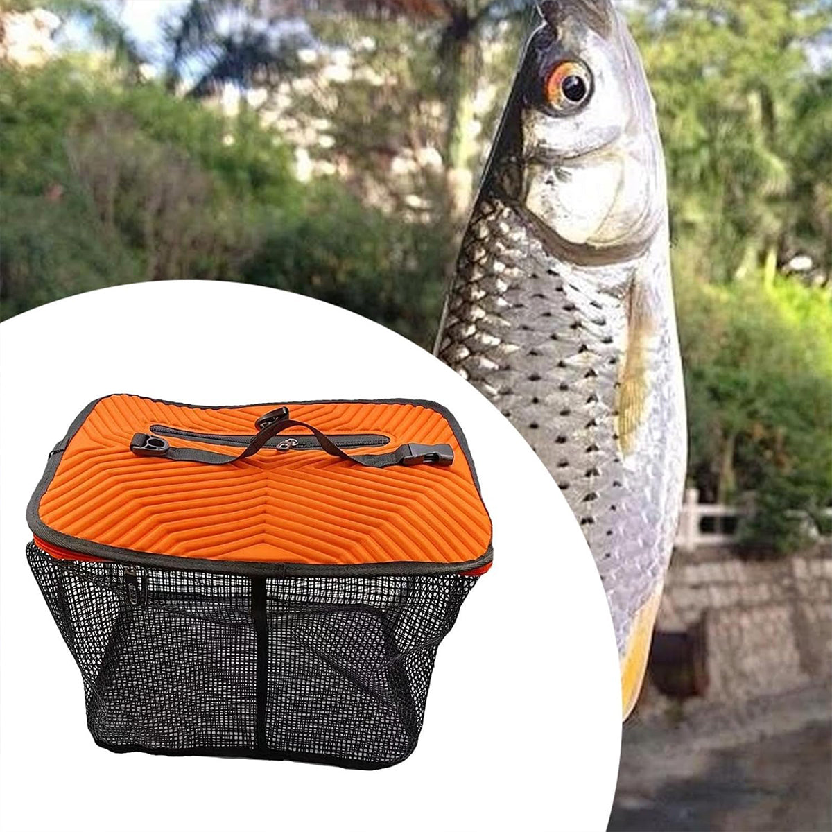 Floating Fish Protector Bag with Mesh Ventilation and Large Capacity