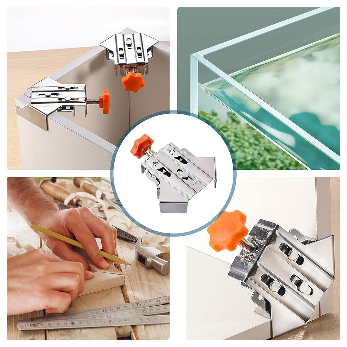 Stainless Steel Right Angle Clamps Adjustable for Woodworking