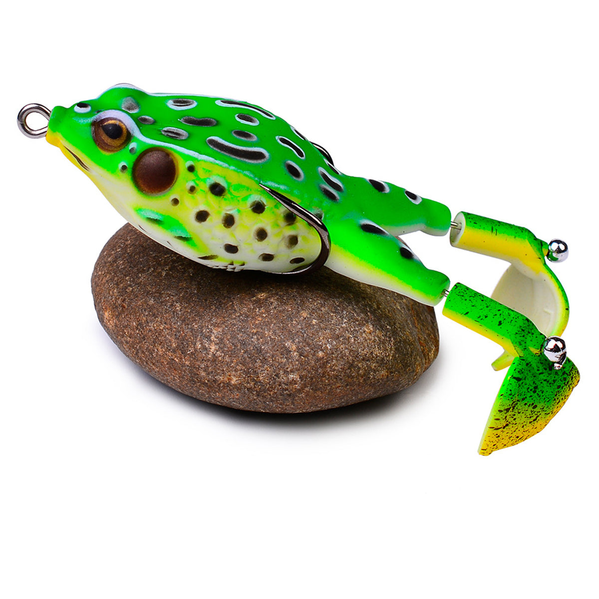 3PCS Bionic Frog Fishing Lures with Double Hooks for Freshwater