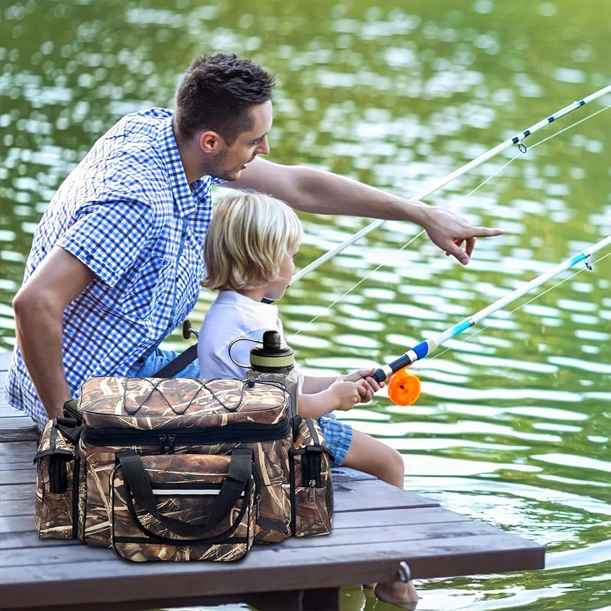 Large Capacity Fishing Tackle Bag Multi Functional Single Shoulder Gear Storage