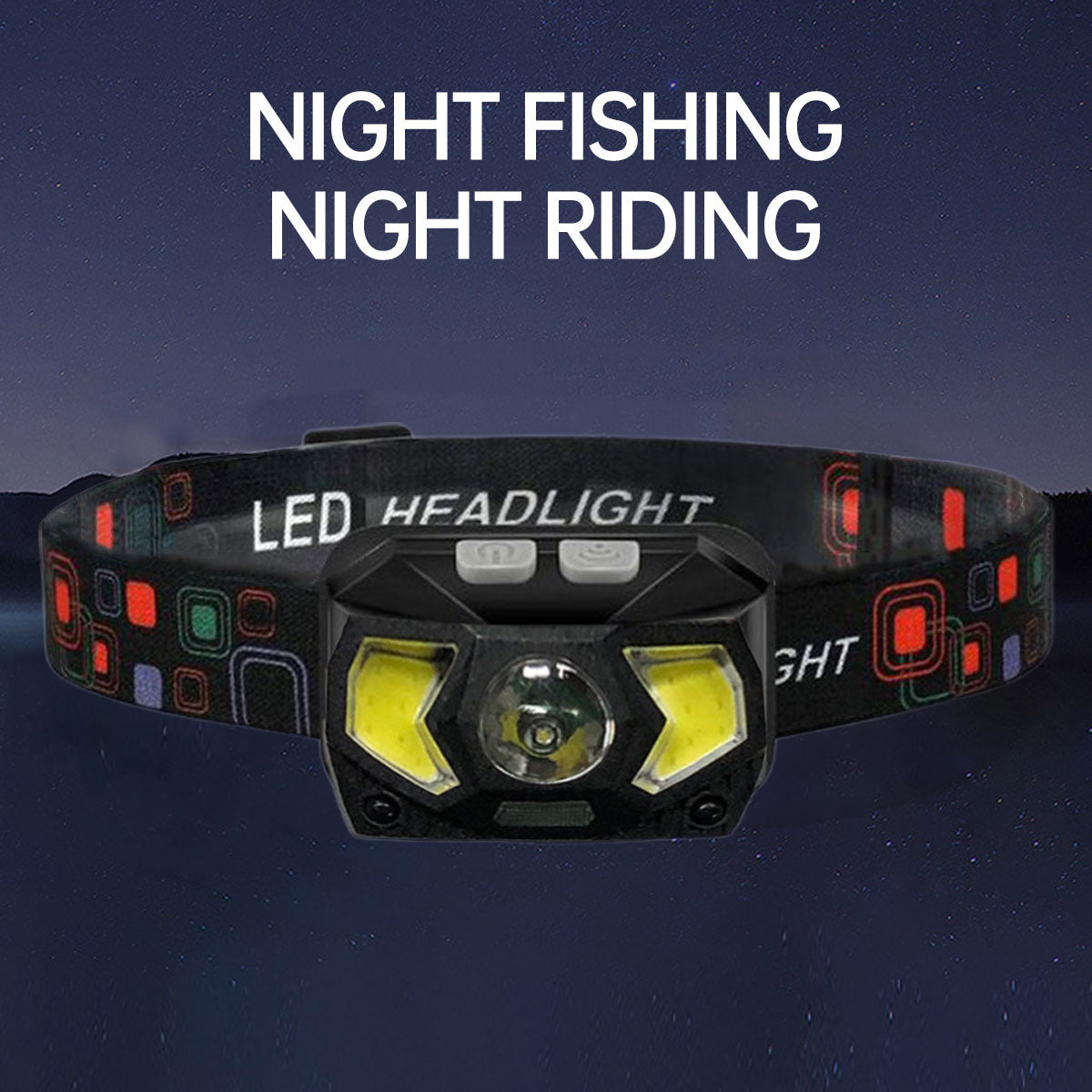 Focusable LED Headlamp 7 Mode Waterproof Outdoor Headlight