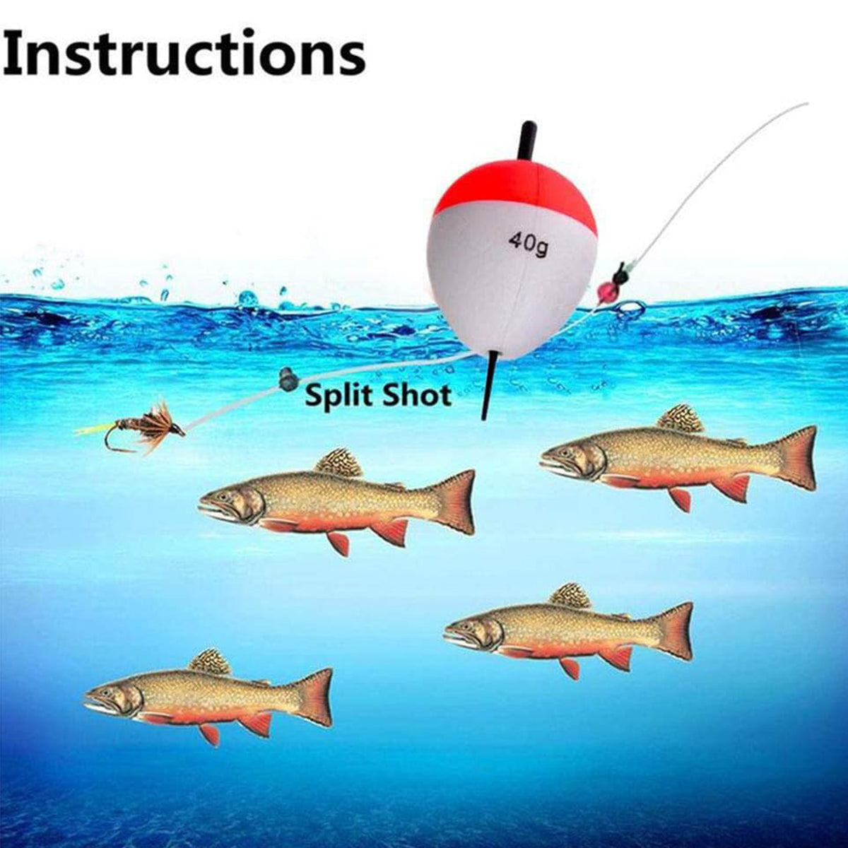 Fishing Floats Set 14PCS Lightweight EVA Bite Indicators