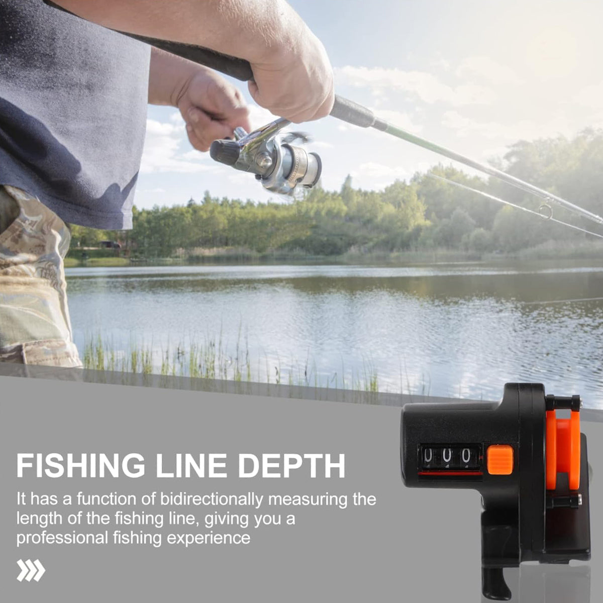 Fishing Line Counter with Precision Meter Display for Saltwater & Freshwater