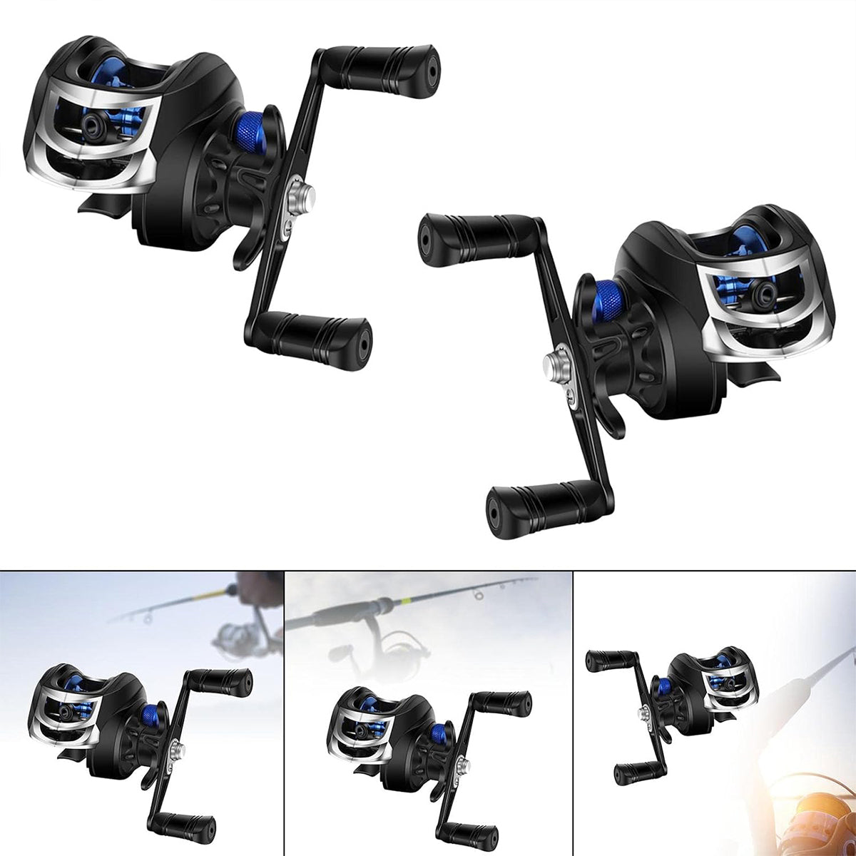 High-Performance Fishing Reel with Anti-Tangle System (Left or Right Hand)