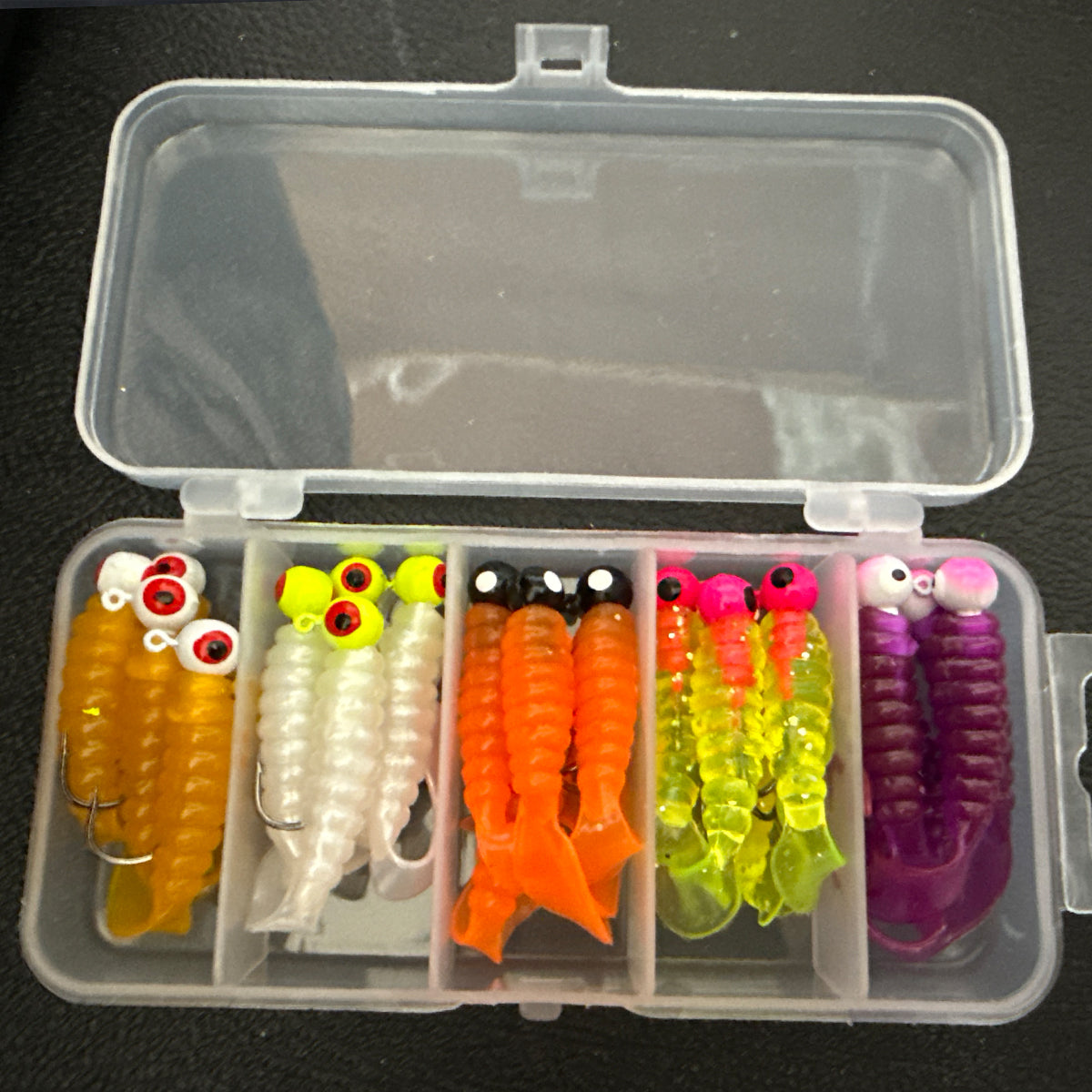 20pcs Bionic Soft Fishing Bait Set With Lead Hooks Freshwater Saltwater