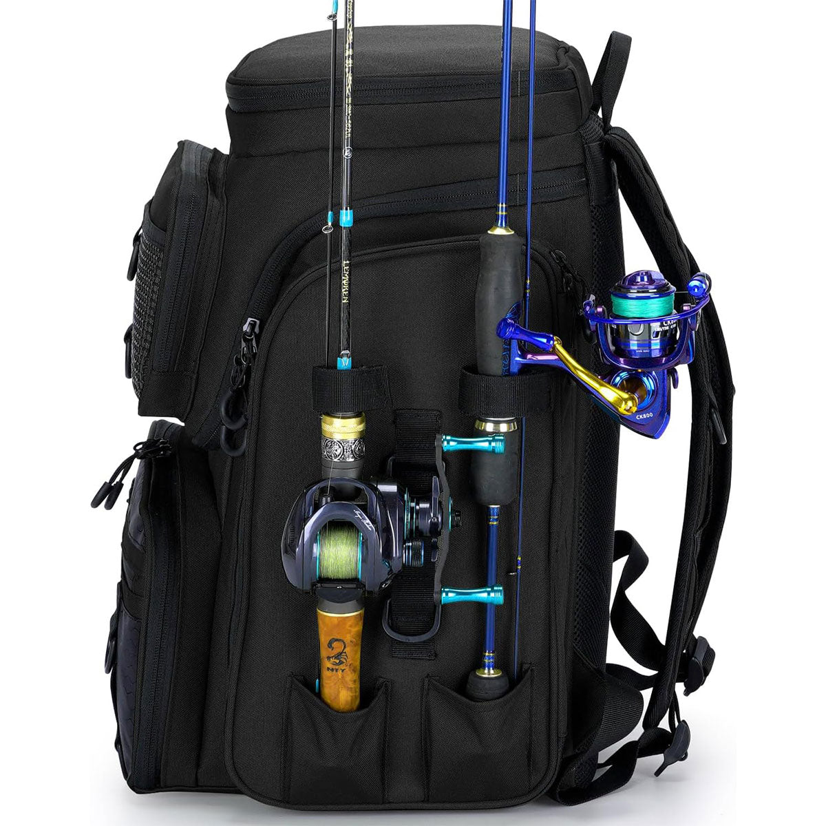 42L Waterproof Fishing Backpack Large Capacity Multi-Compartment Gear Bag