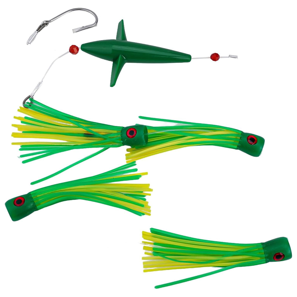 Sea Bait Propeller Lure – 3D Eyes UV Glow Deep Sea Fishing