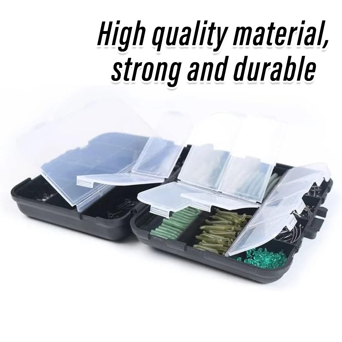 420PCS Carp Fishing Accessories Kit with Hooks Swivels Stoppers