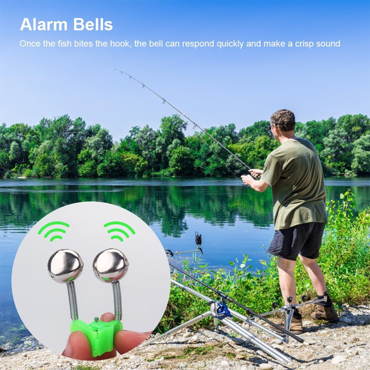 Fishing Bells 50PCS High-Sensitivity Bite Alarm Clips