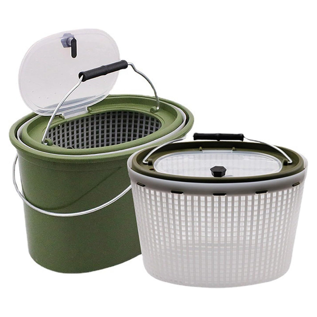 Handheld Water Bucket Portable Fishing Storage Container with Lid