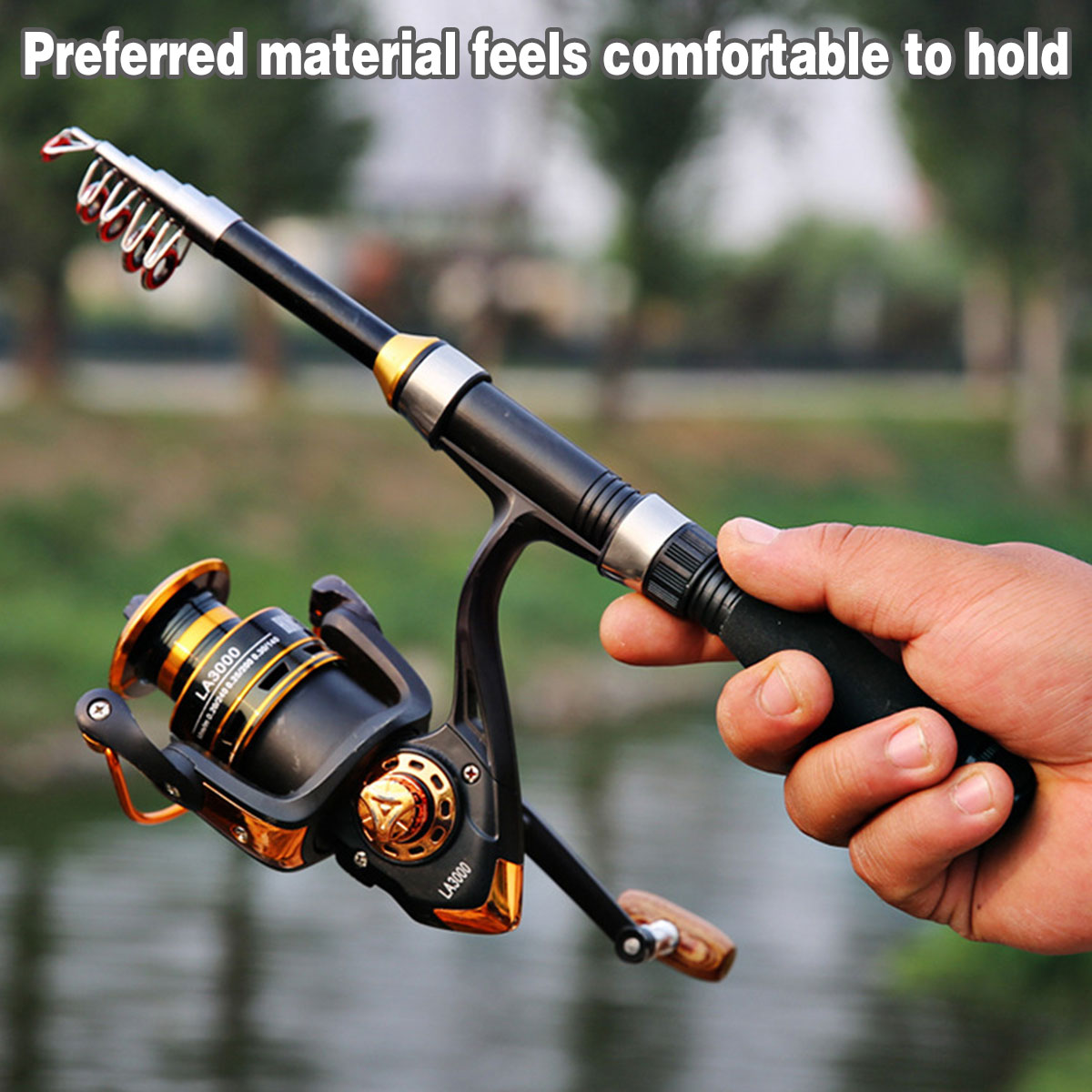 Telescopic Fishing Rod Portable Compact Travel Freshwater Saltwater