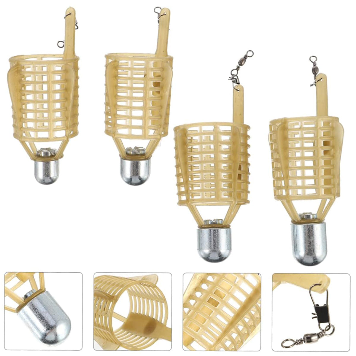 Feeder Bait Cage Set For Carp Fishing Freshwater Durable 4pcs