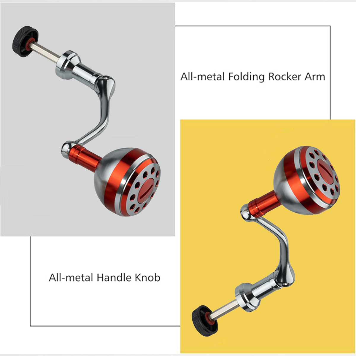 All-Metal Fishing Reel Rocker Arm – Foldable Spinning Handle