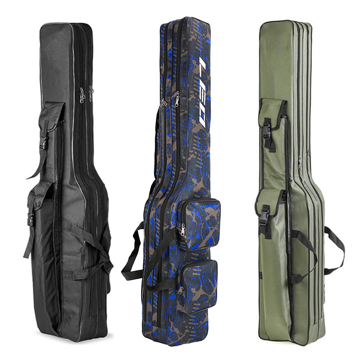 Double-Layer Fishing Rod Bag Waterproof 130cm Tackle Storage Case