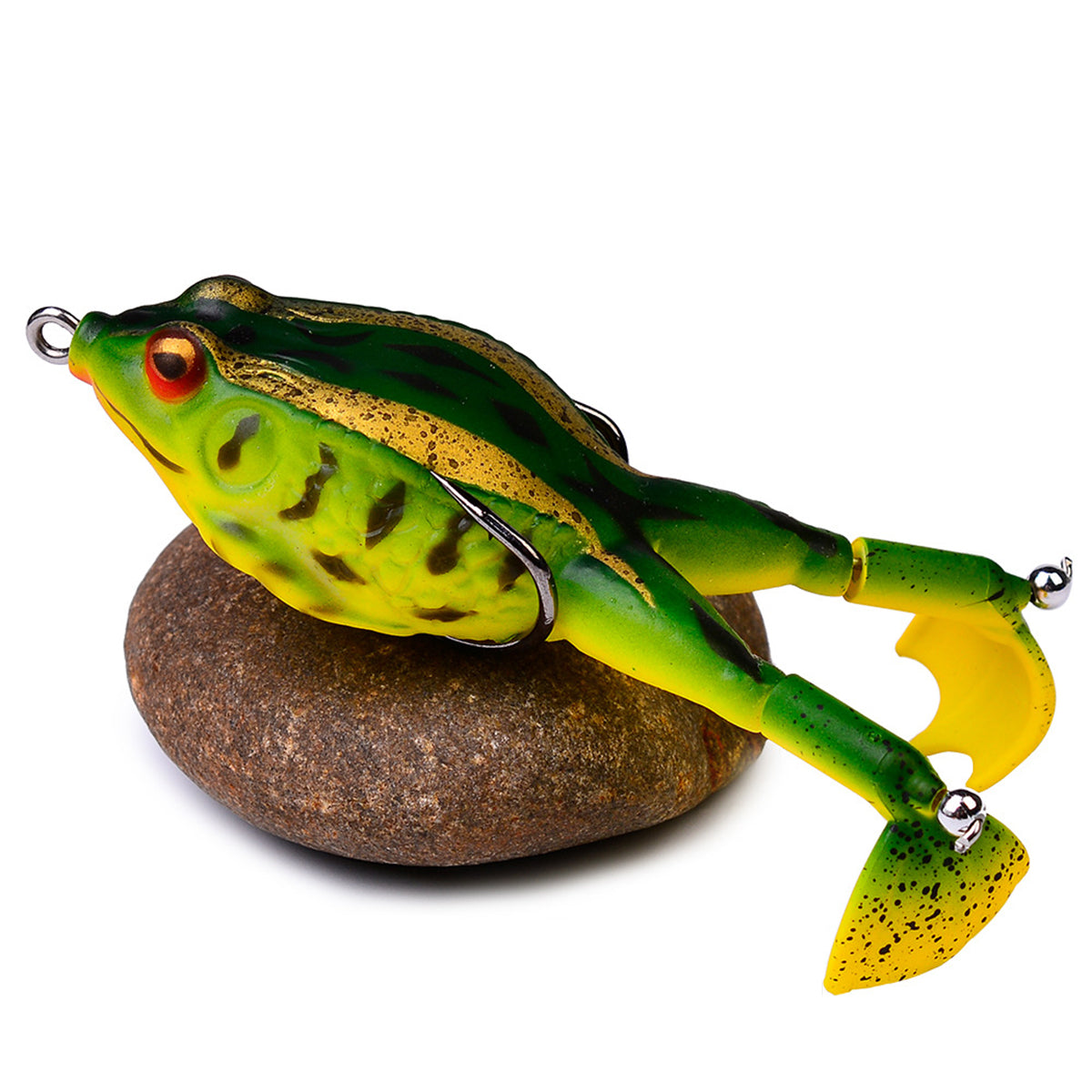 3PCS Bionic Frog Fishing Lures with Double Hooks for Freshwater