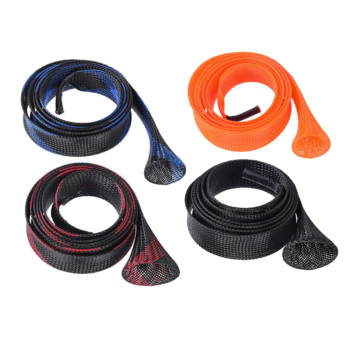 4 PCS Retractable Fishing Rod Protector Mesh Tube Durable Lightweight 35*170mm