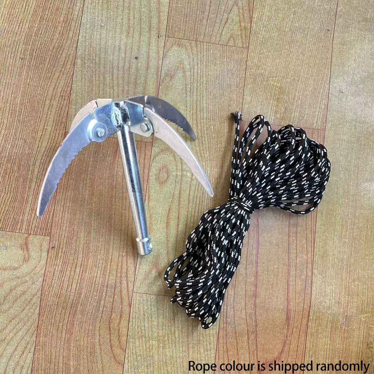Stainless Steel Four-Claw Anchor Knife with Rope and Carabiner