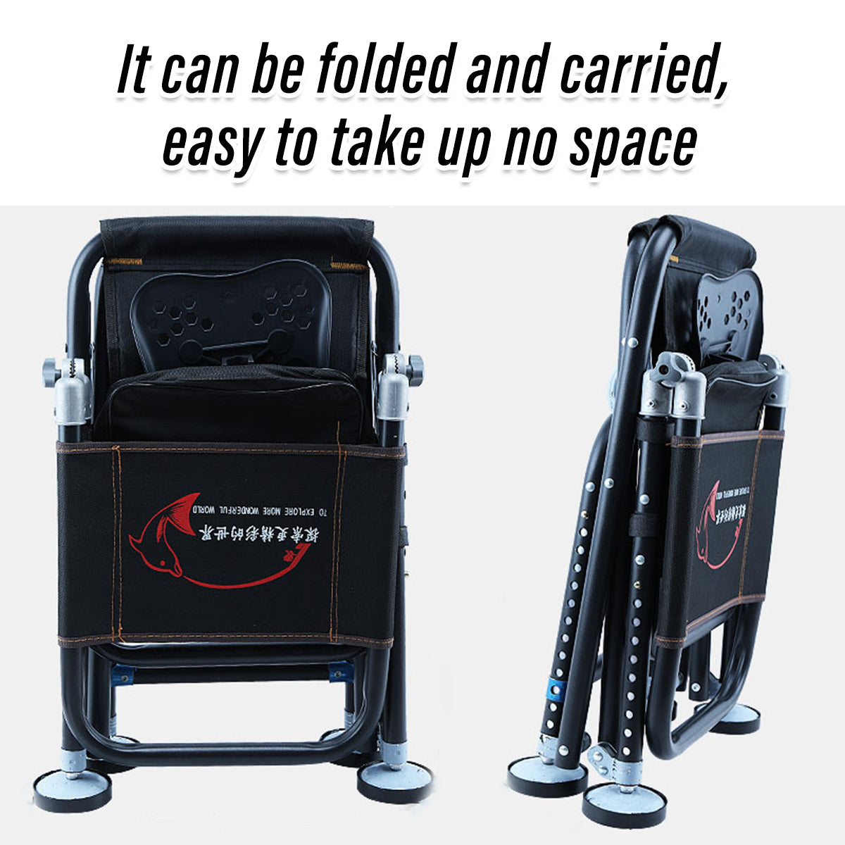 Portable Foldable Fishing Chair with Backrest for Outdoor Use