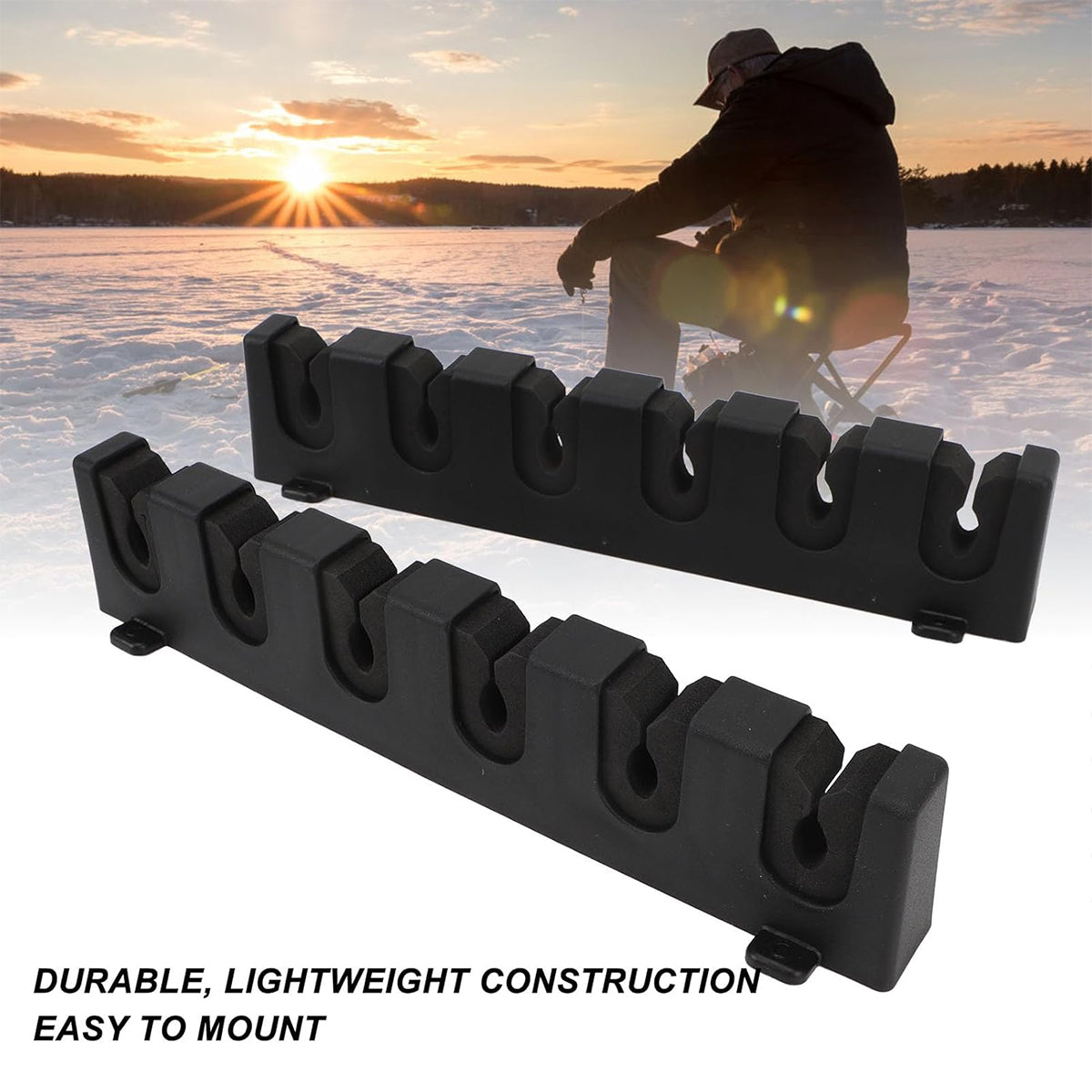 Wall Mounted Fishing Rod Rack Plastic Rod Holder With Foam Slots