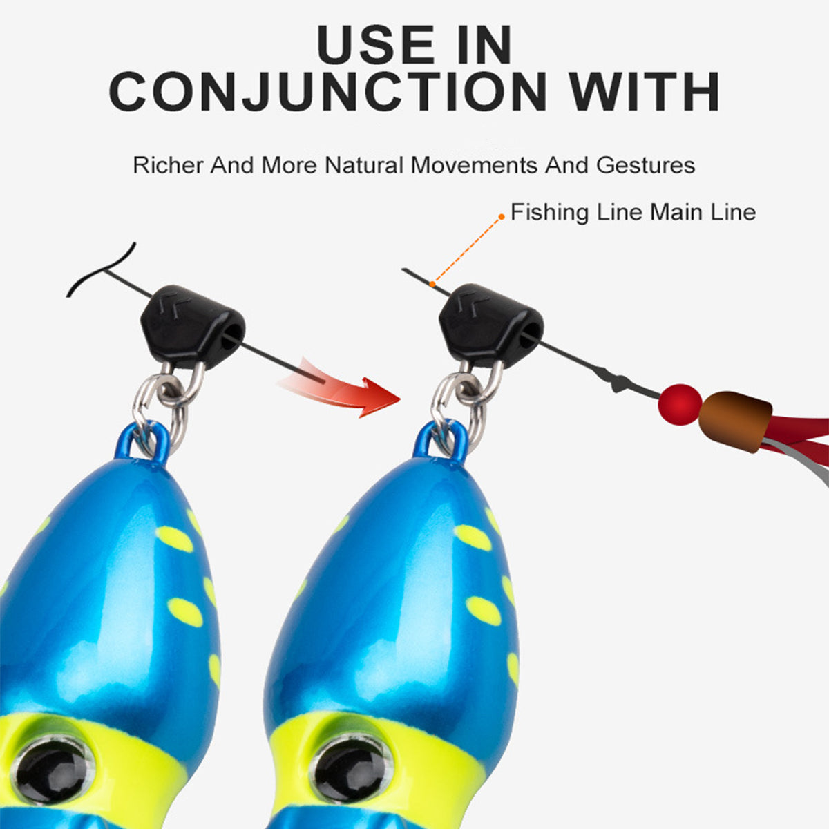 Slow Sinking Squid Jig Lure UV Glow Fishing Bait