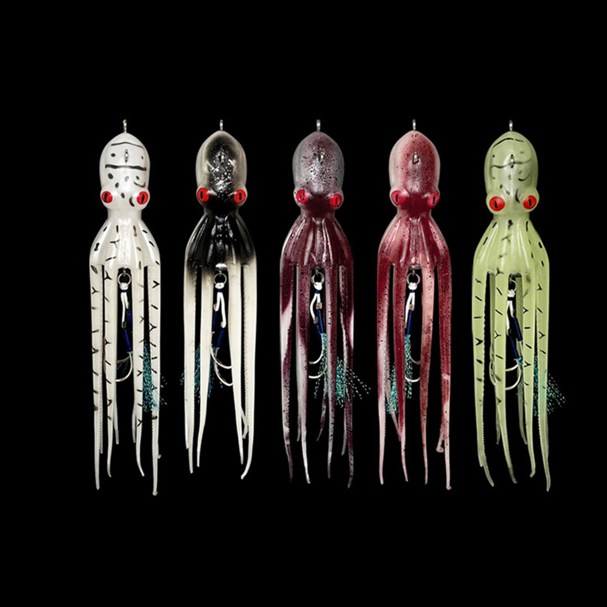 Simulated Octopus Fishing Bait Soft Lure with Lead Head
